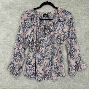 Vici‎ Top Womens Sheer Blouse Boho Peasant Cottage Core Romantic Feminine USA